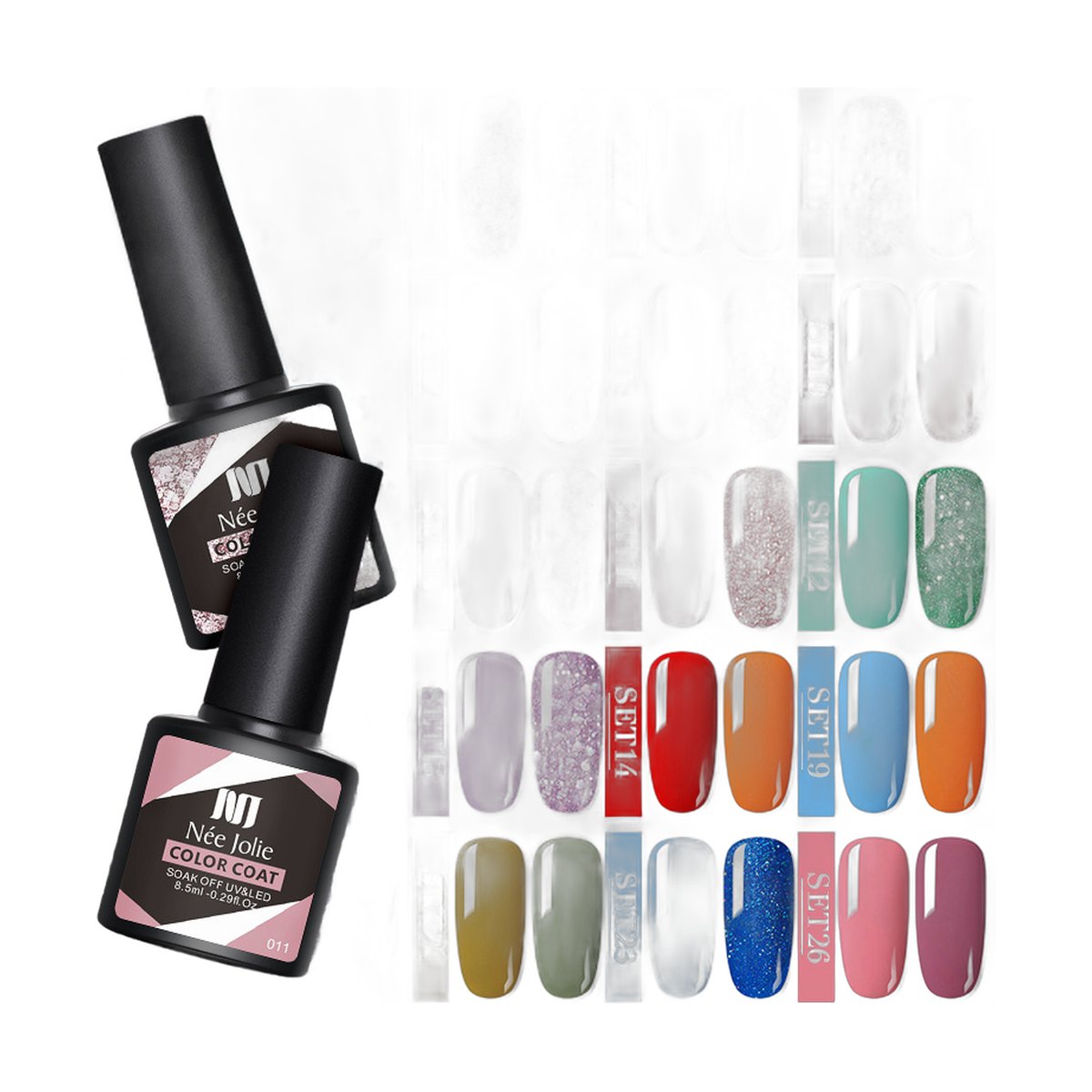 Née Jolie Holiday Glitter Gel Polish – 30 Shades