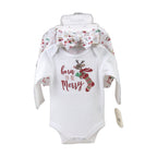 Newborn Baby Long Sleeve Bodysuit Hat Headband