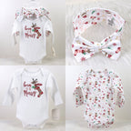 Newborn Baby Long Sleeve Bodysuit Hat Headband