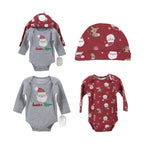 Newborn Baby Long Sleeve Bodysuit Hat Headband