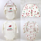 Newborn Baby Long Sleeve Bodysuit Hat Headband