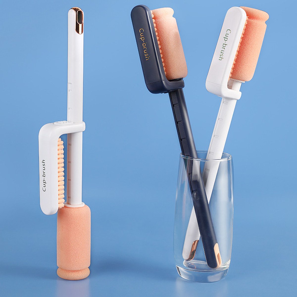 Non Dead Corner Glass Cleaning Brush Kitchen