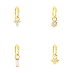 Nose Ring Bee Geometric Diamond Ear Cuff