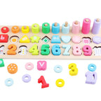 Number Puzzle Shape Matching Wooden Teaching Aid