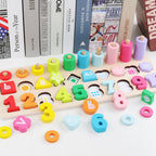 Number Puzzle Shape Matching Wooden Teaching Aid