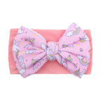 Nylon Bow Hair Band Baby Soft Printed