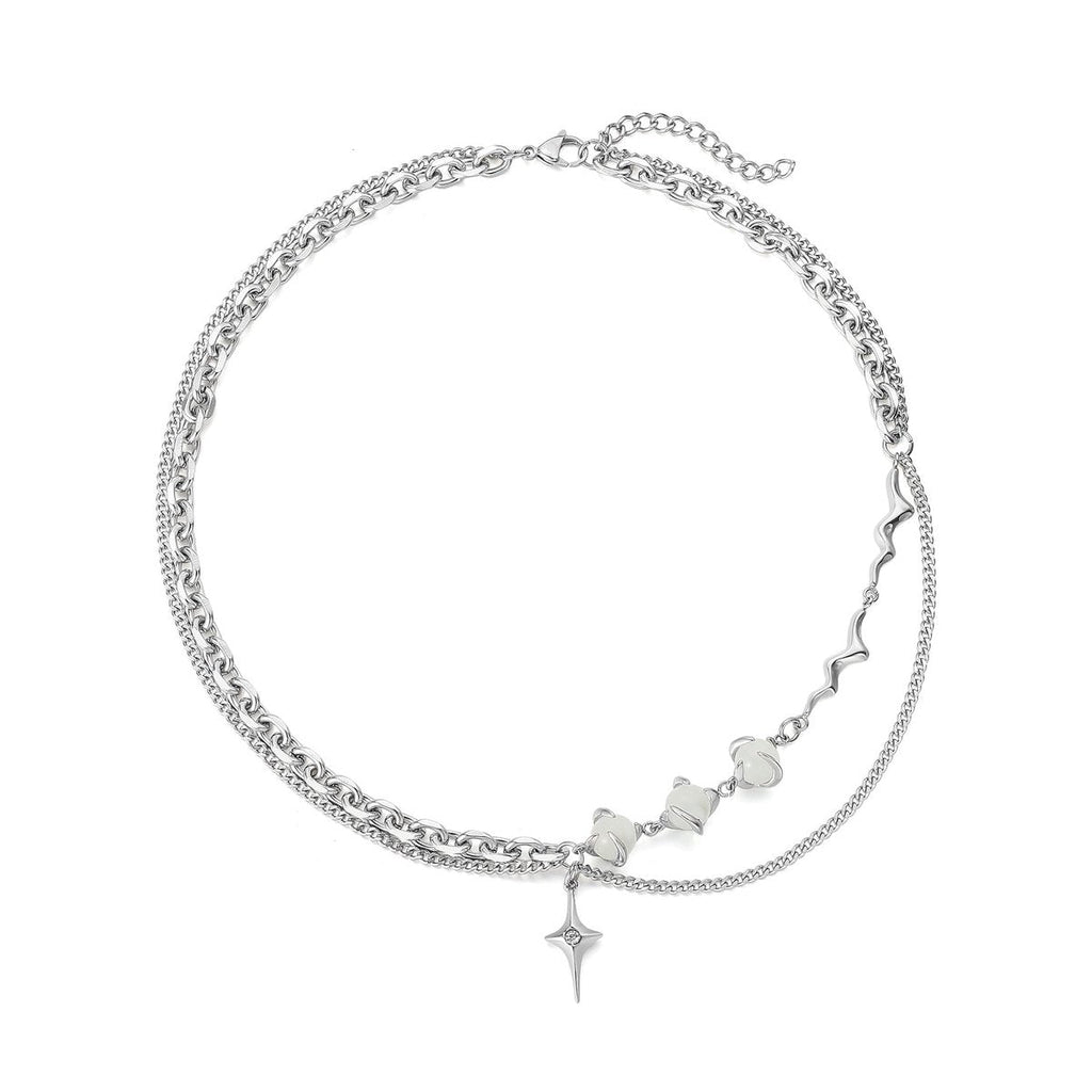 Opal Titanium Steel Necklace