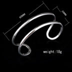 Open Silver Bangle