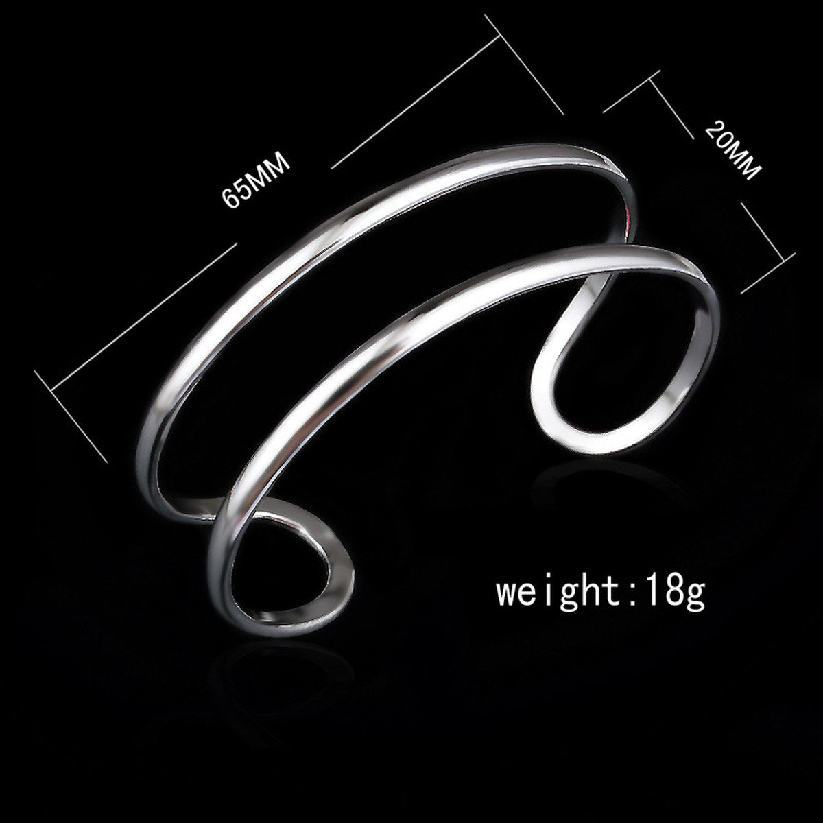 Open Silver Bangle