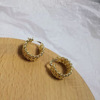 Openwork Hoop Chain Earrings