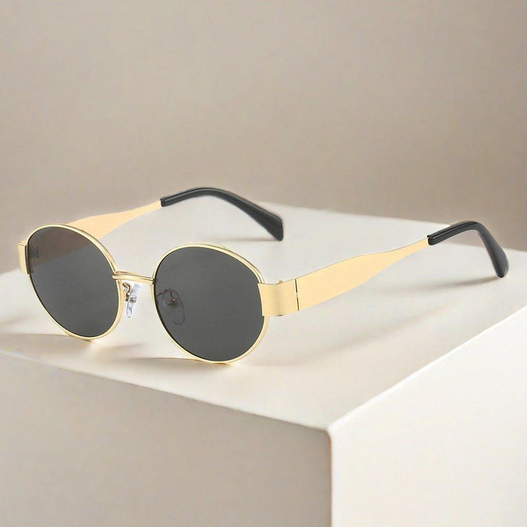 Oval Sunglasses Metal Vintage