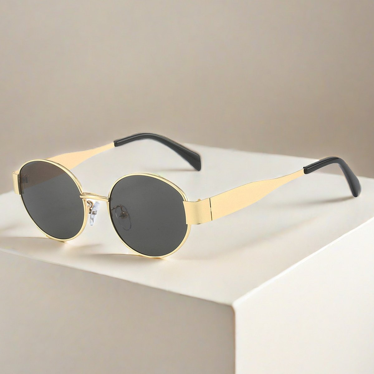 Oval Sunglasses Metal Vintage