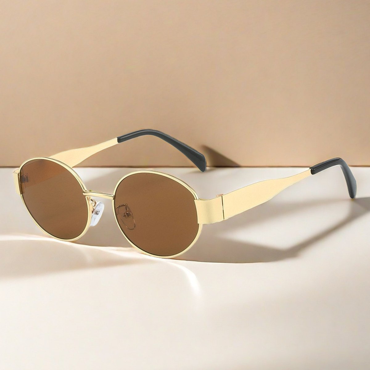 Oval Sunglasses Metal Vintage