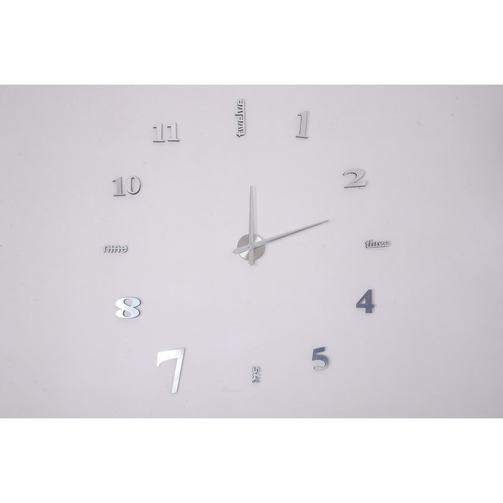 Oversized Mirror Wall Sticker Clock