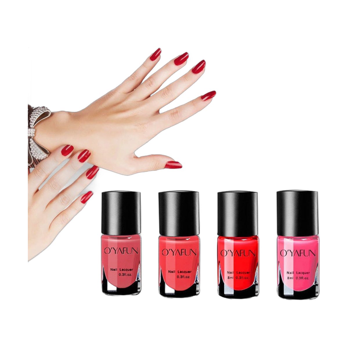 O'YAFUN Nude Peel-Off Nail Polish – 30 Shades