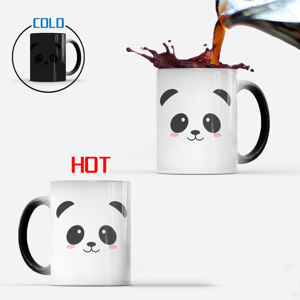 Panda Discoloration Mug Coffee Cup