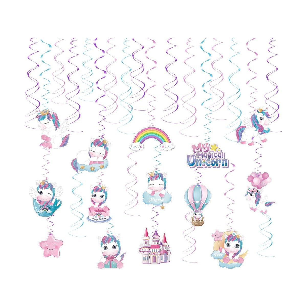 Party Decorations & Accessories 30-piece Unicorn Hanging