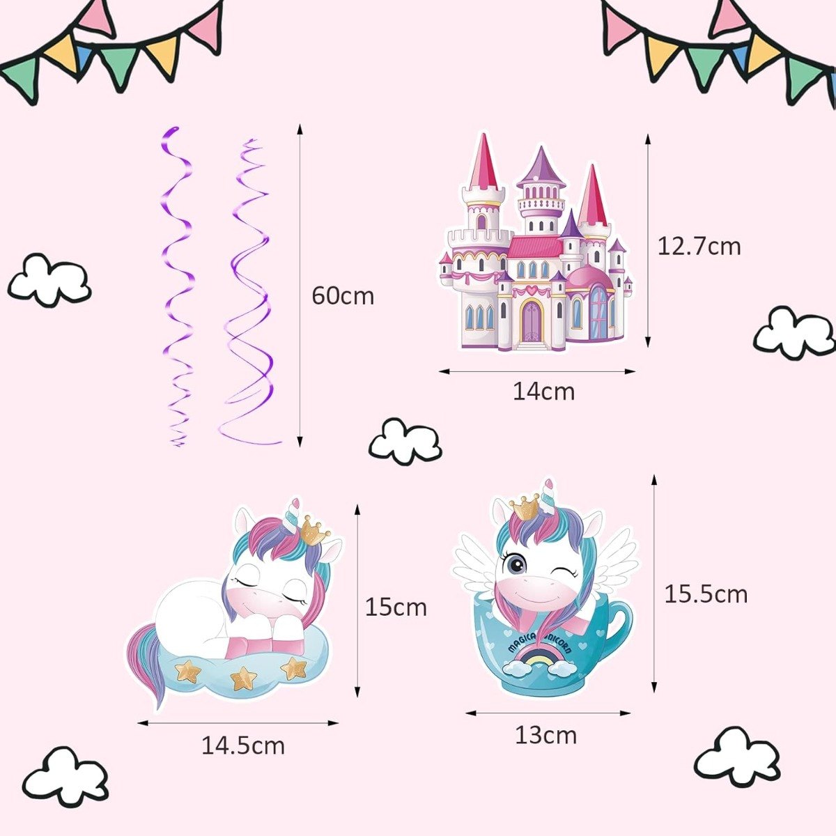 Party Decorations & Accessories 30-piece Unicorn Hanging