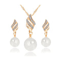 Pearl Stud Necklace Set