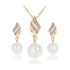Pearl Stud Necklace Set