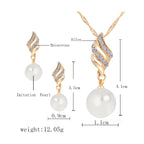 Pearl Stud Necklace Set