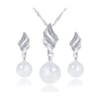Pearl Stud Necklace Set