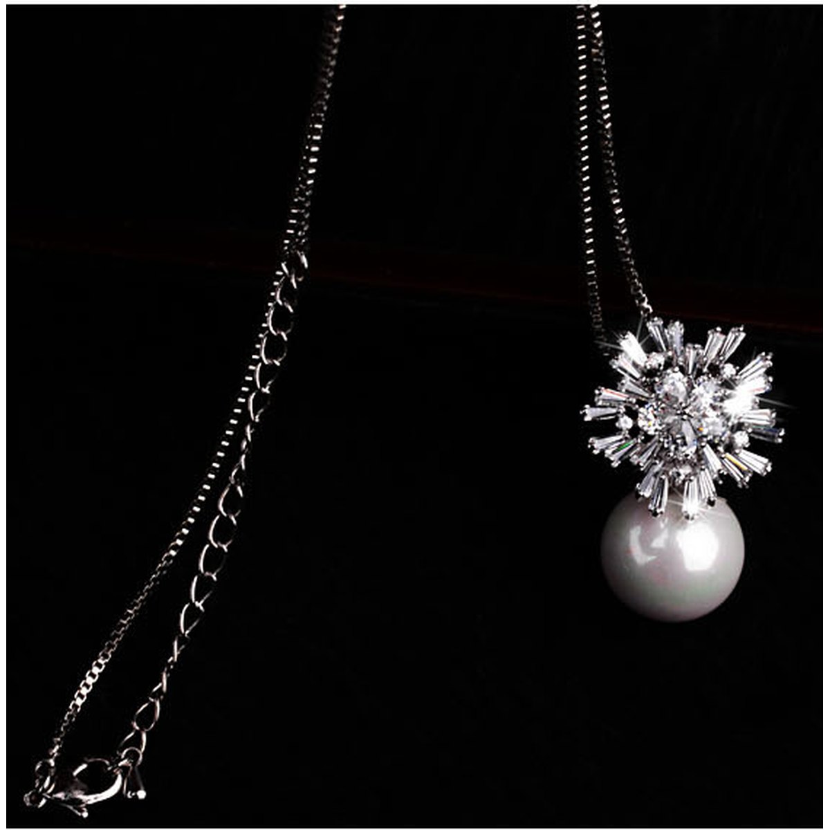 Pearl Zircon Necklace