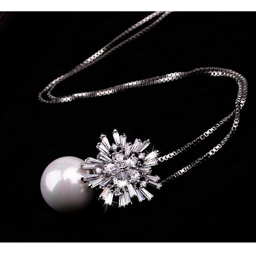 Pearl Zircon Necklace