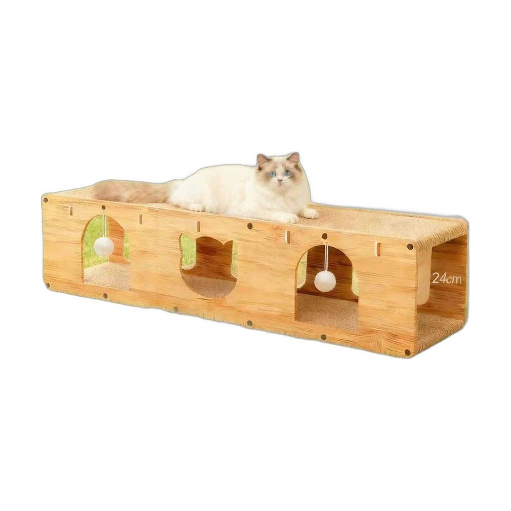 Pet Cat Bed Upright Scratching Board Tunnel