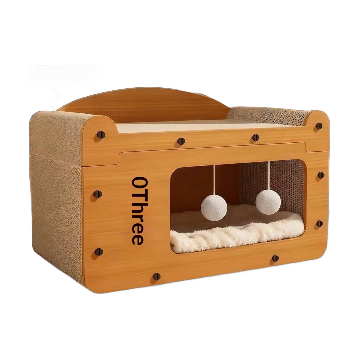 Pet Cat Bed Upright Scratching Board Tunnel