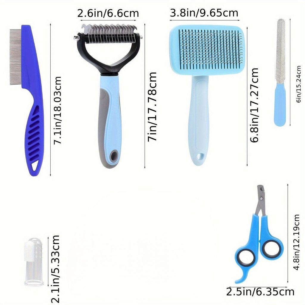 Pet Nail Clipper File Shedding Brush Silicone