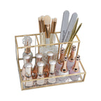 Glass & Gold Makeup Organizer