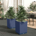 Plant Pots 2 Pcs Blue-grey 30x Polypropylene