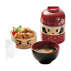 Plastic Double Layer Lunch Box Cartoon Doll