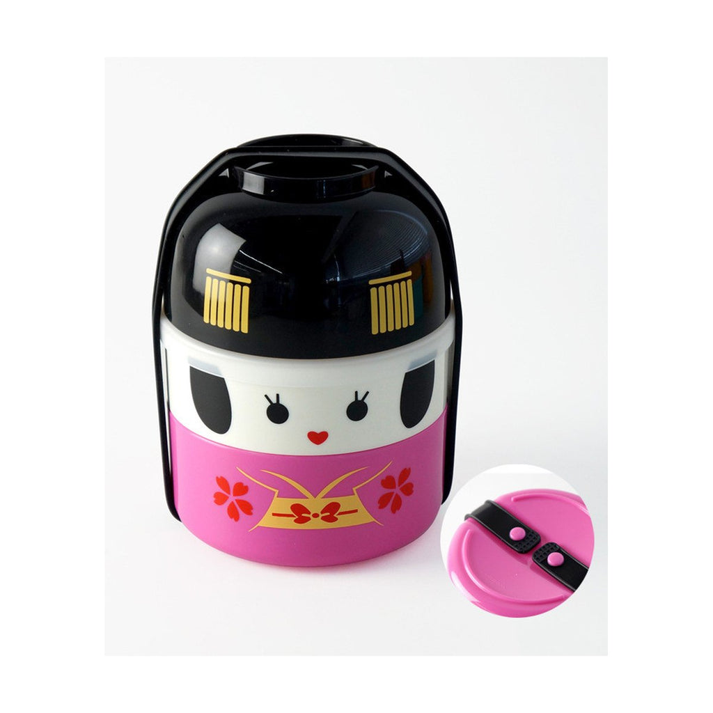 Plastic Double Layer Lunch Box Cartoon Doll