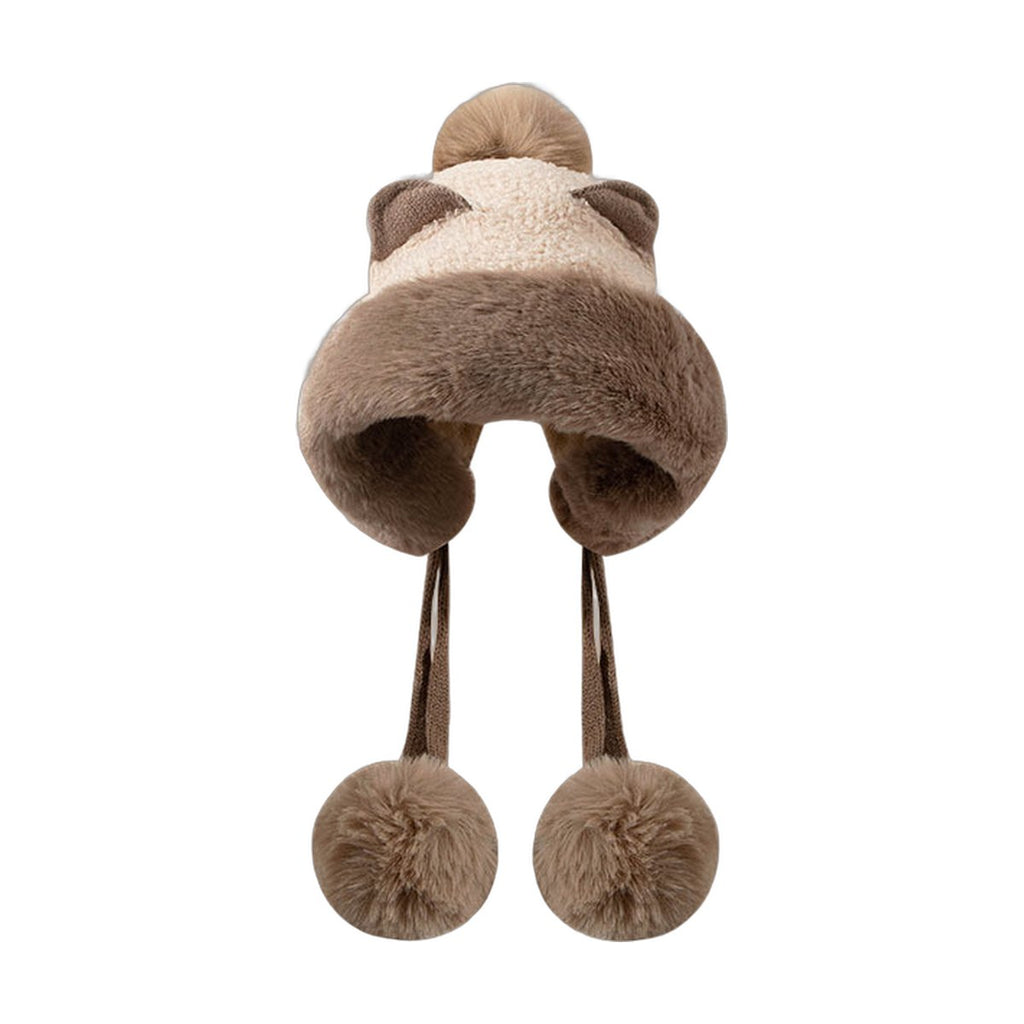 Plush Bear-Ear Bonnet