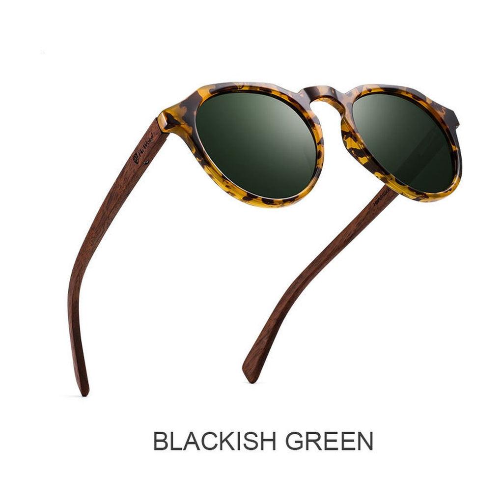 Polarized Sunglasses Round Glasses Bamboo