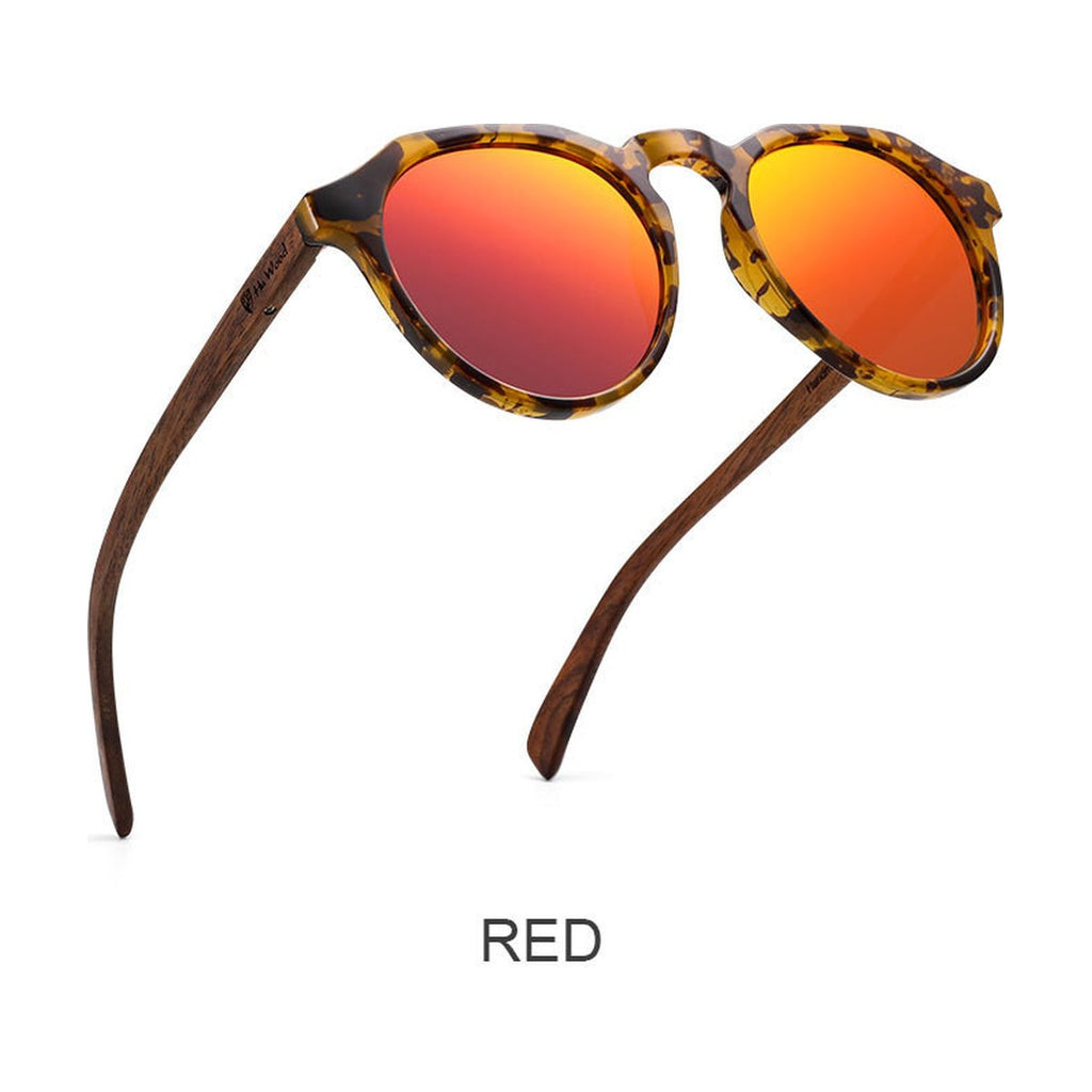 Polarized Sunglasses Round Glasses Bamboo