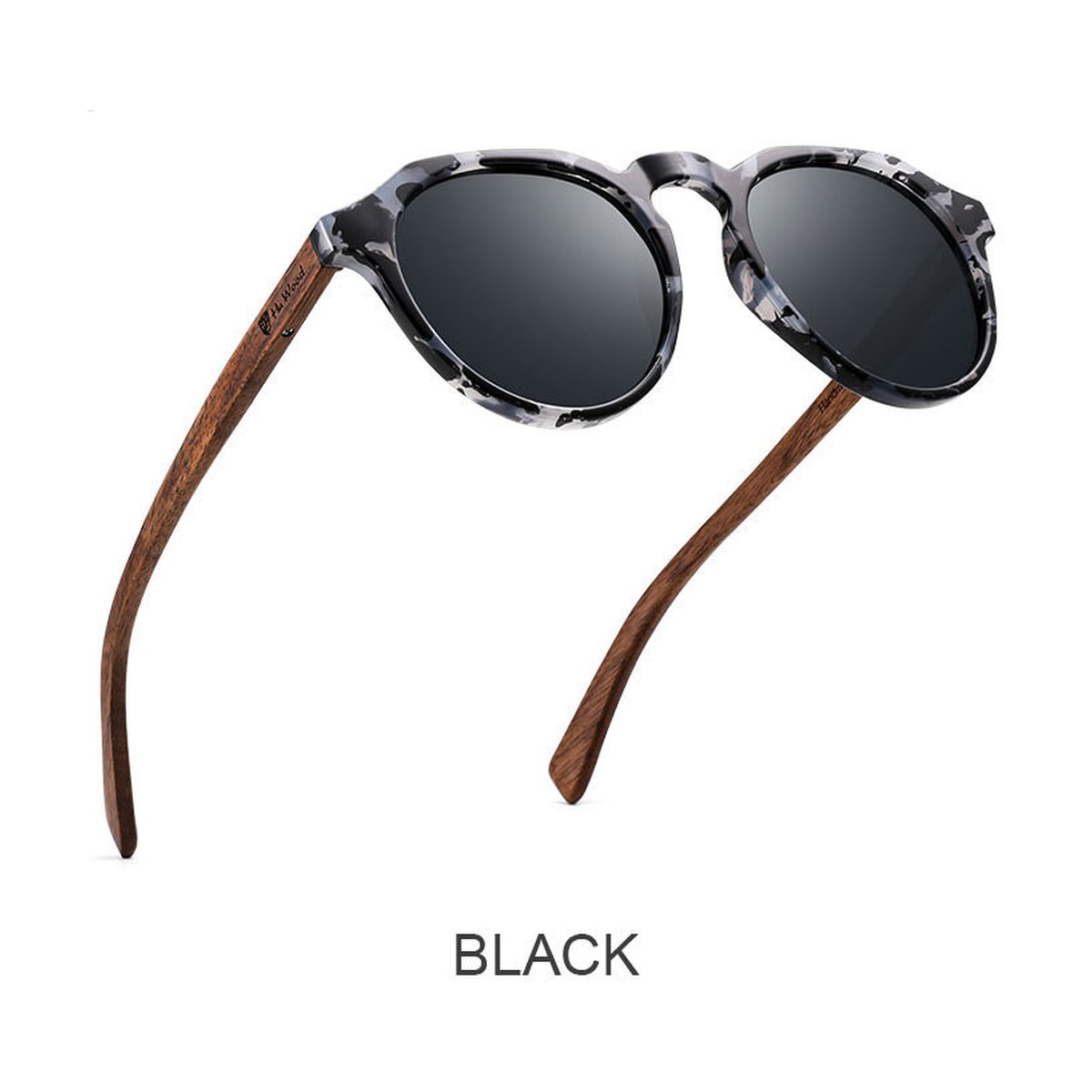 Polarized Sunglasses Round Glasses Bamboo
