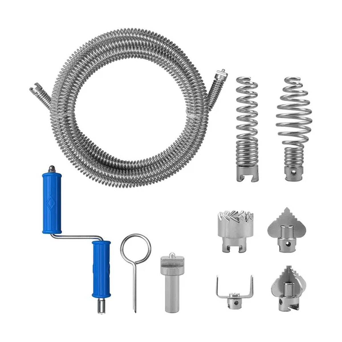 Powerful 12mm 7-piece Pipe Drain Snake Auger
