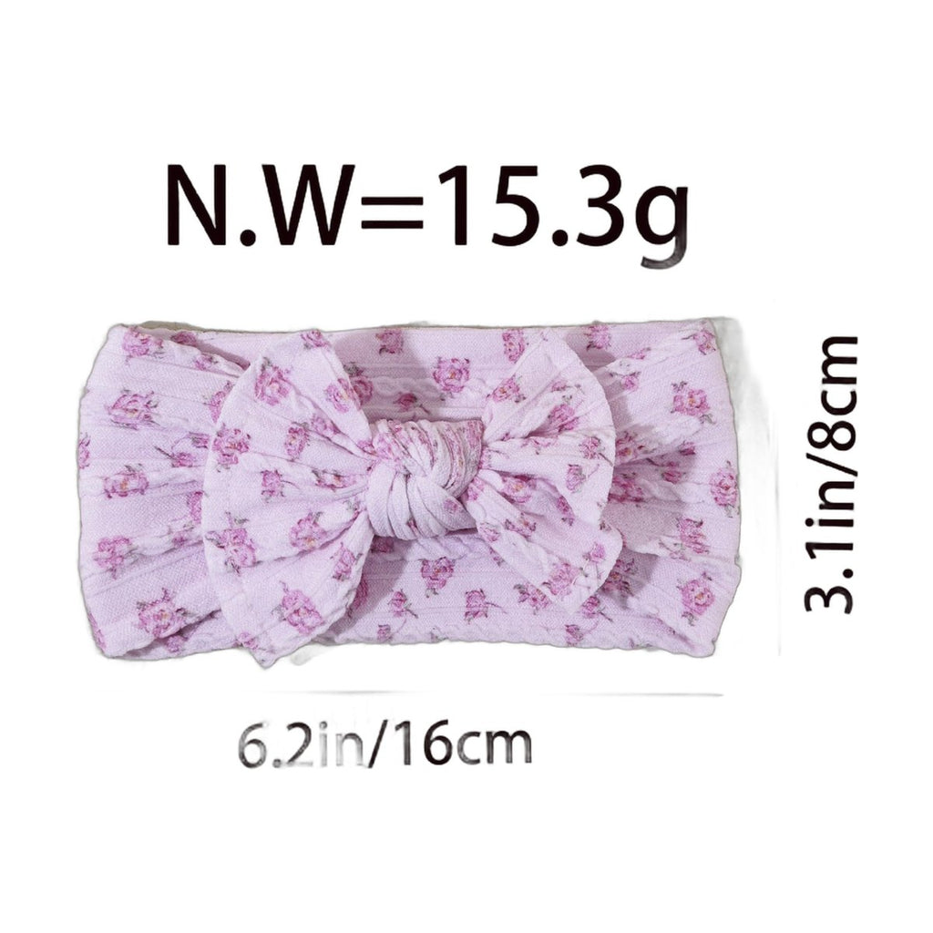 Printed Bow Baby Headband