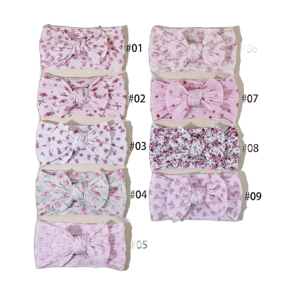 Printed Bow Baby Headband