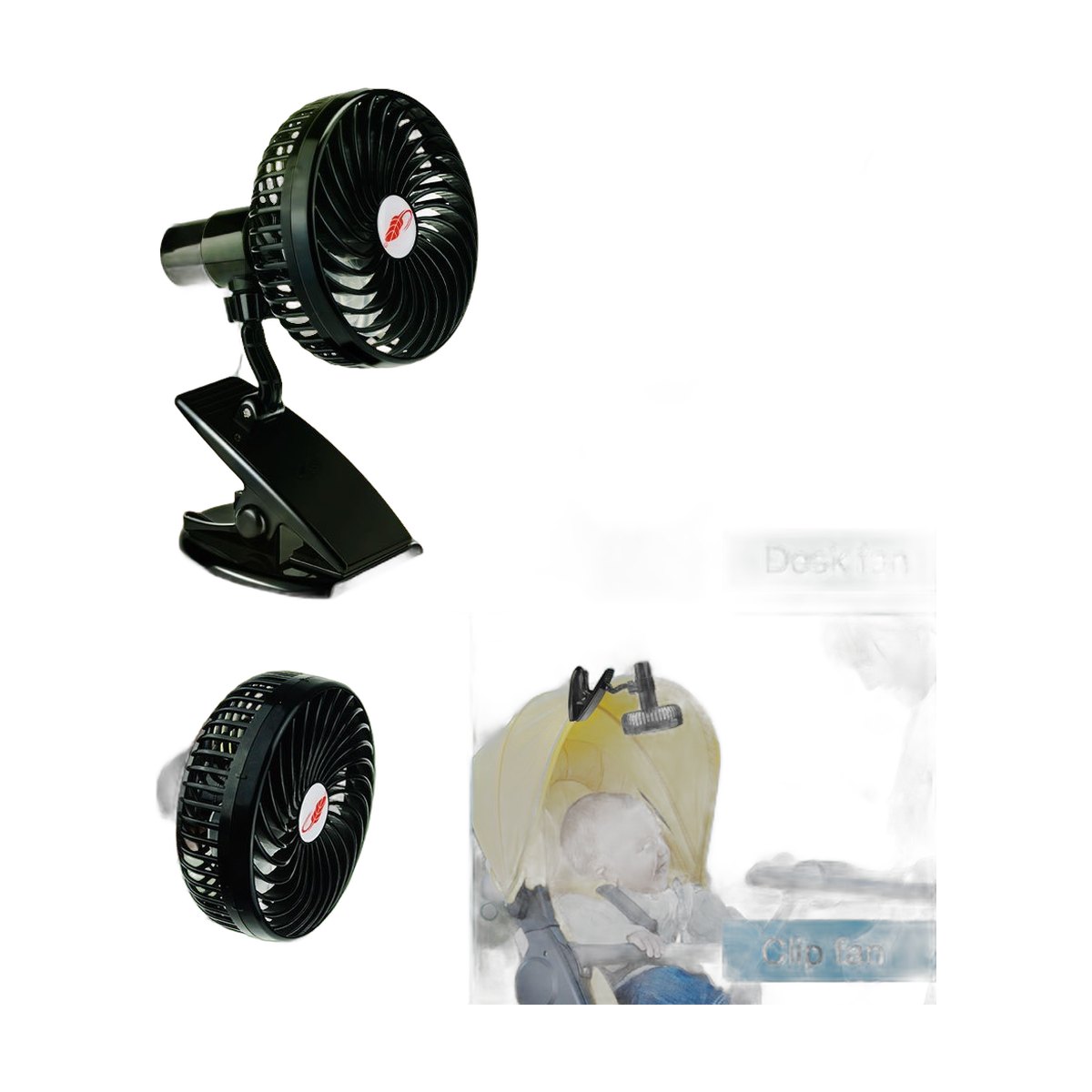 Quiet Clip-On Stroller Fan