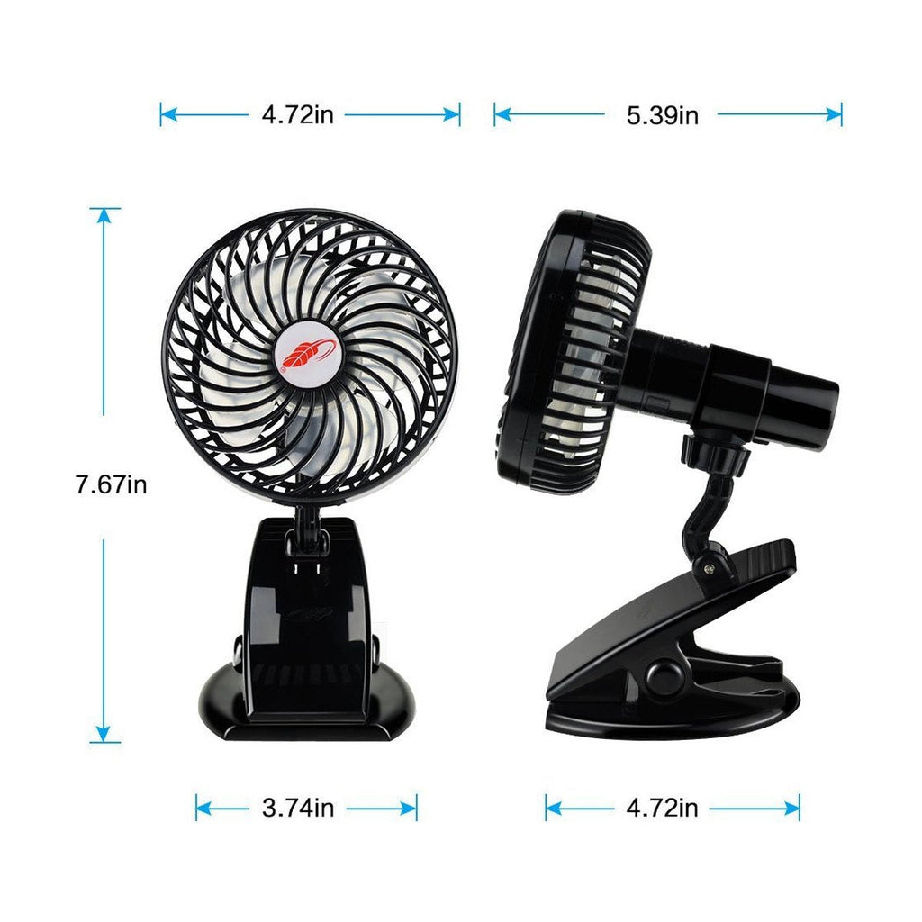 Quiet Clip-On Stroller Fan