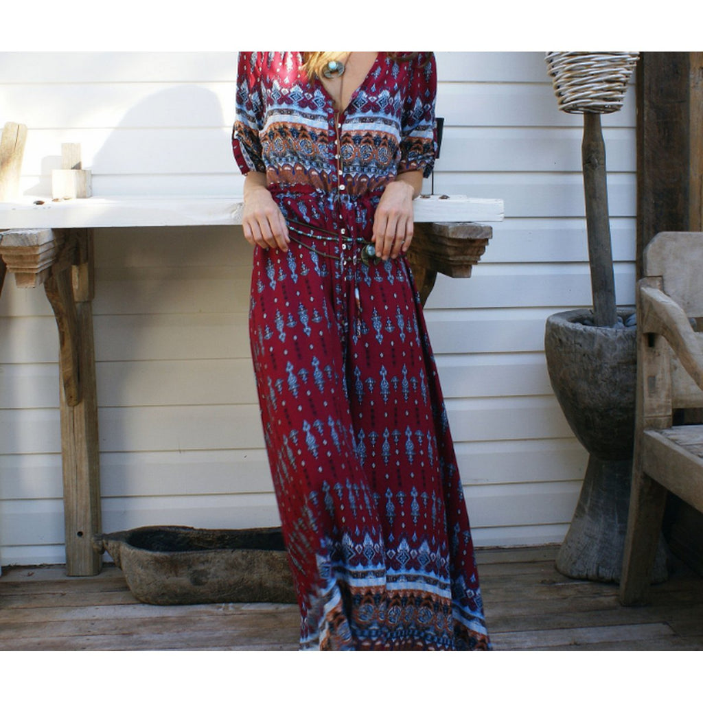 Boho Beach Maxi Dress