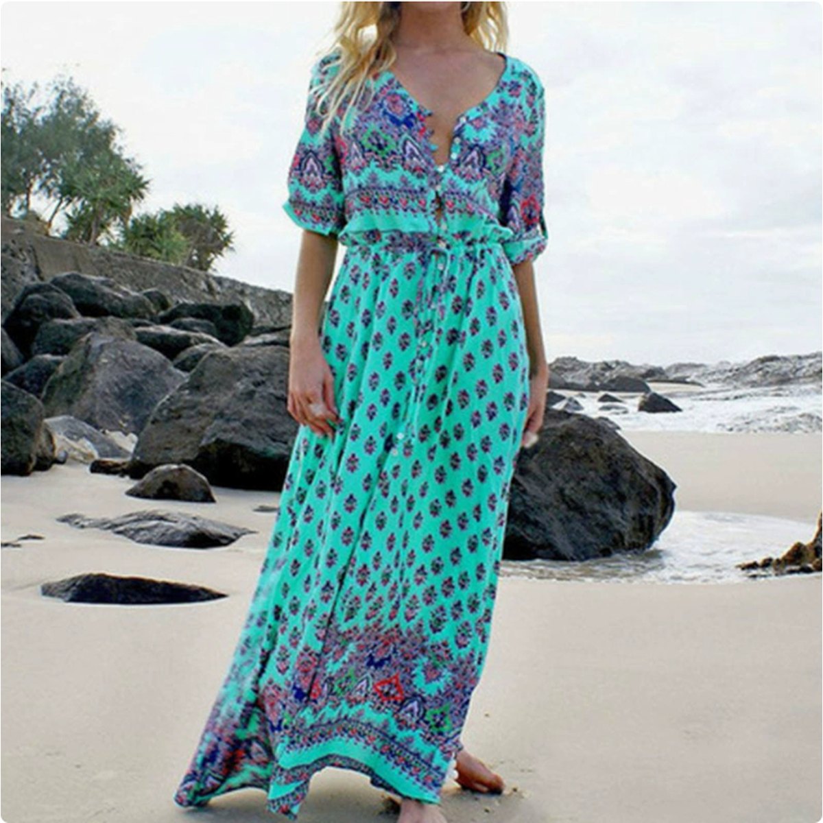 Boho Beach Maxi Dress