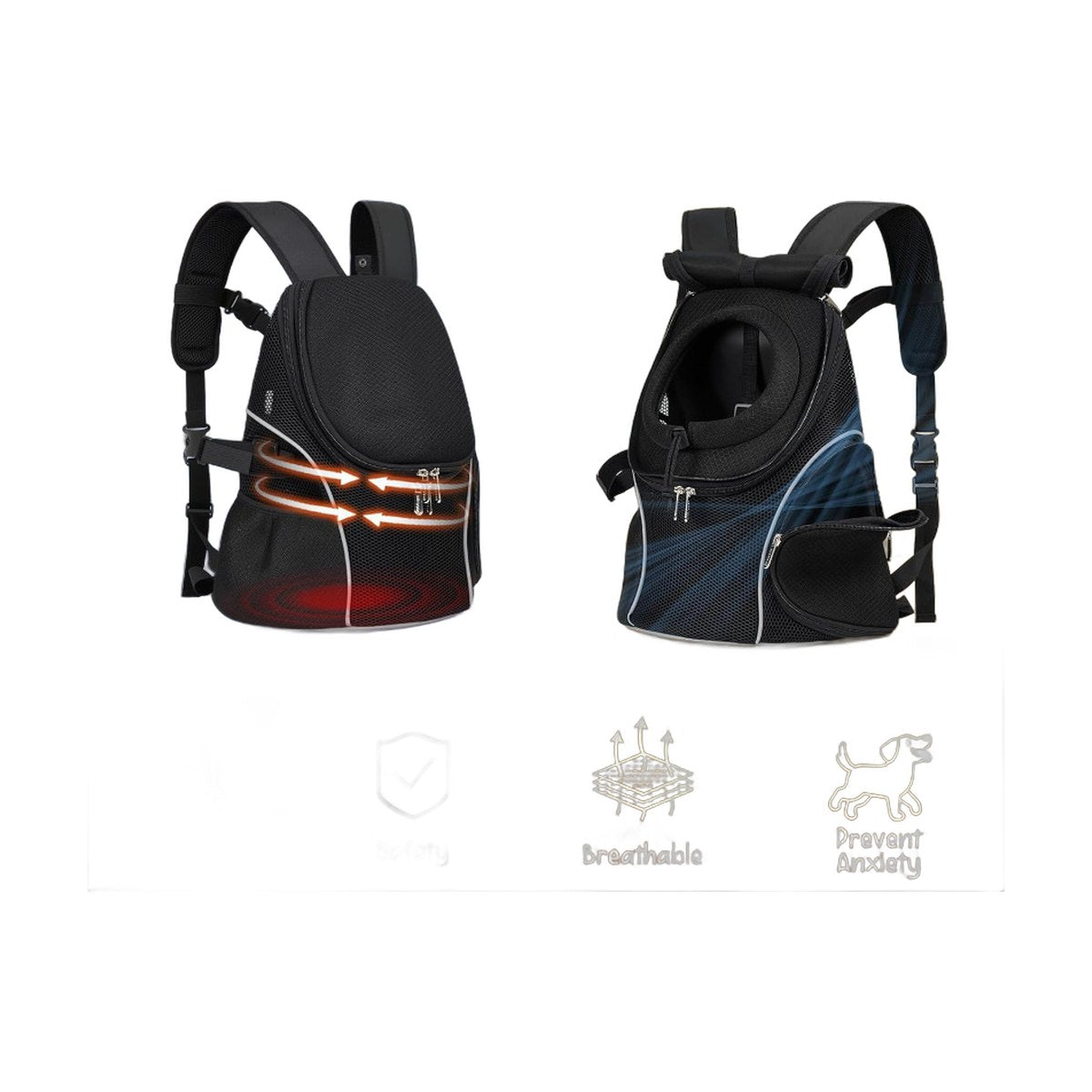 Dog Backpack Ventilated Adjustable Pet Carrier