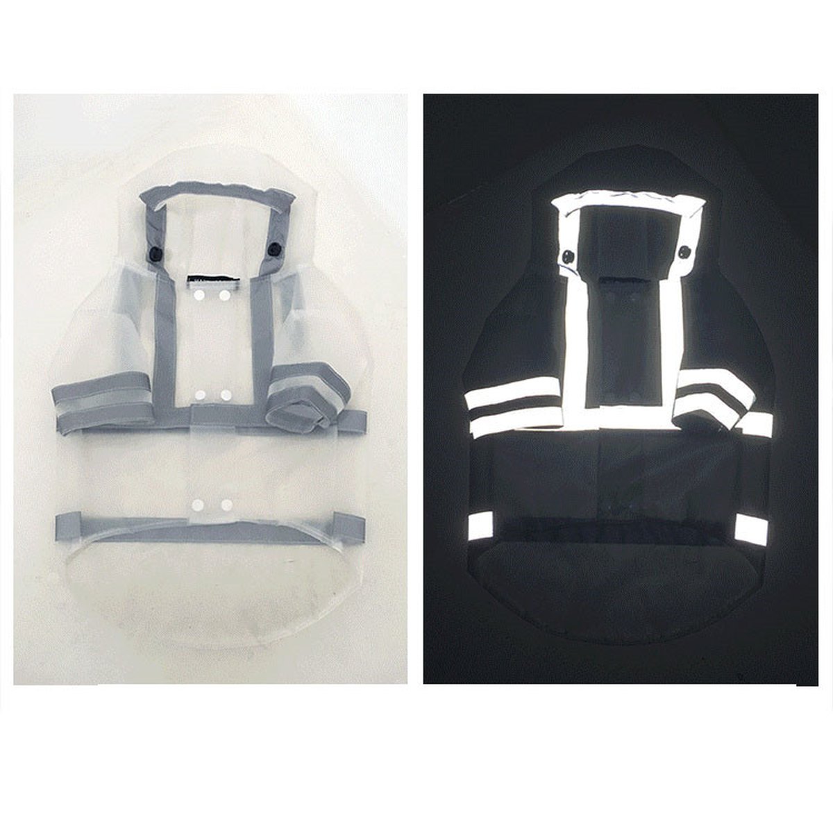 Dog Transparent Reflective Waterproof Raincoat