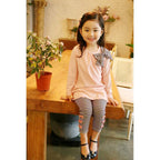 Girls' Bow T-Shirt and Leggings Set