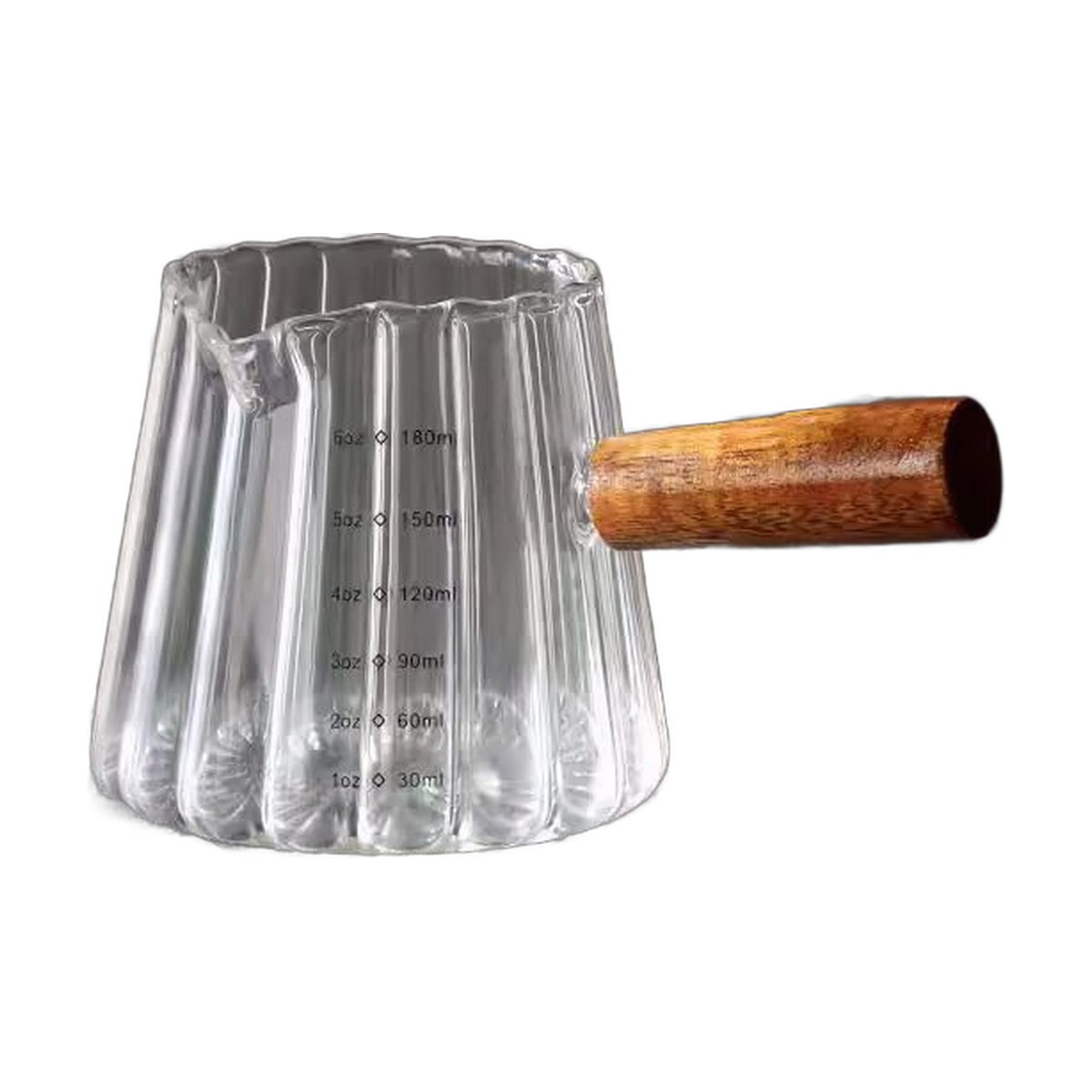 Glass Espresso Cup with Wooden Handle